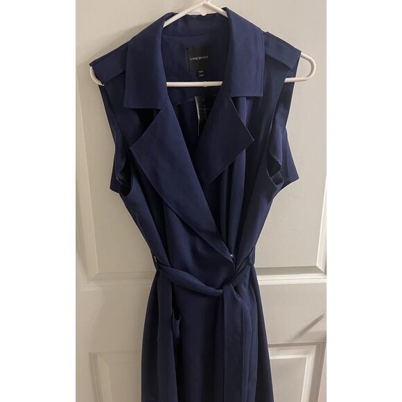 NWT Lane Bryant Size 18 / 20 Woman's Navy Blue Sleeveless Dress Pockets - Picture 3 of 10